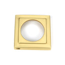 From The Anvil - Satin Brass Round Euro Escutcheon (Square) - Satin Brass  - 50879 - Choice Handles