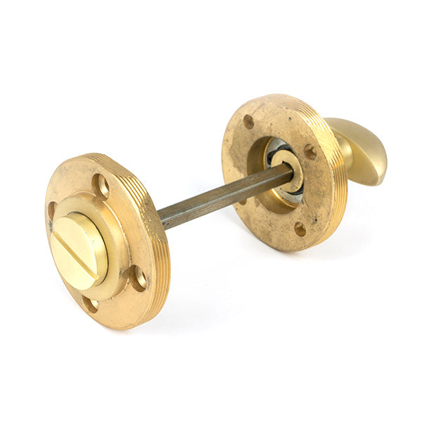 From The Anvil - Satin Brass Round Thumbturn Set (Plain) - Satin Brass  - 50880