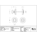 From The Anvil - Satin Brass Round Thumbturn Set (Plain) - Satin Brass  - 50880 - Choice Handles