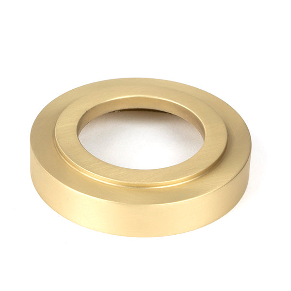 From The Anvil - Satin Brass Round Thumbturn Set (Art Deco) - Satin Brass  - 50881