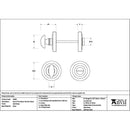 From The Anvil - Satin Brass Round Thumbturn Set (Art Deco) - Satin Brass  - 50881 - Choice Handles