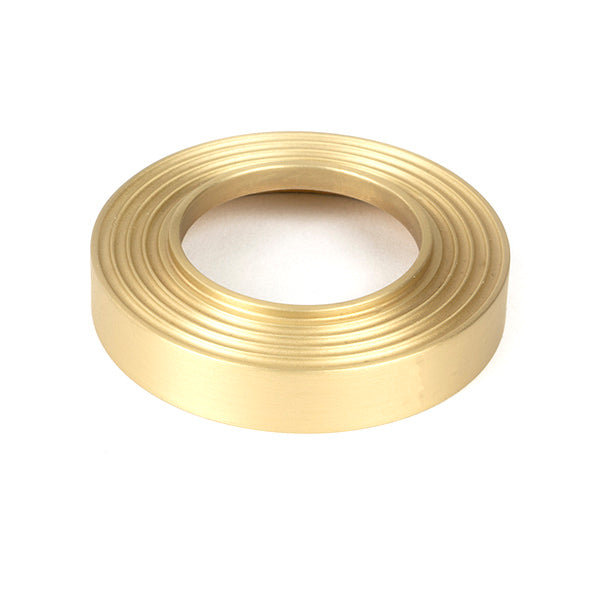 From The Anvil - Satin Brass Round Thumbturn Set (Beehive) - Satin Brass  - 50882 - Choice Handles