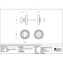 From The Anvil - Satin Brass Round Thumbturn Set (Beehive) - Satin Brass  - 50882 - Choice Handles