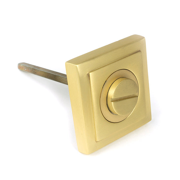 From The Anvil - Satin Brass Round Thumbturn Set (Square) - Satin Brass  - 50883