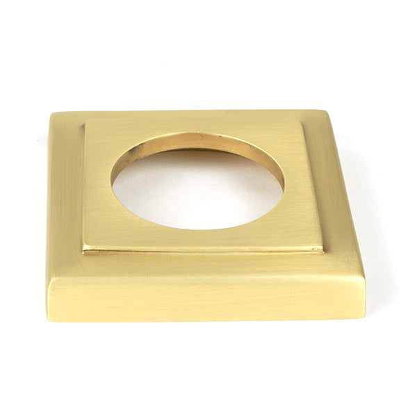 From The Anvil - Satin Brass Round Thumbturn Set (Square) - Satin Brass  - 50883