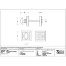 From The Anvil - Satin Brass Round Thumbturn Set (Square) - Satin Brass  - 50883 - Choice Handles