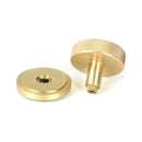 From The Anvil - Satin Brass Brompton Centre Door Knob (Art Deco) - Satin Brass  - 50894 - Choice Handles