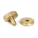 From The Anvil - Satin Brass Brompton Centre Door Knob (Art Deco) - Satin Brass  - 50894 - Choice Handles
