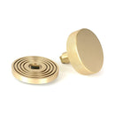 From The Anvil - Satin Brass Brompton Centre Door Knob (Square) - Satin Brass  - 50896 - Choice Handles
