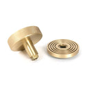 From The Anvil - Satin Brass Brompton Centre Door Knob (Beehive) - Satin Brass  - 50895 - Choice Handles