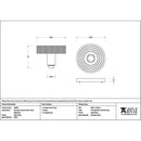 From The Anvil - Satin Brass Brompton Centre Door Knob (Beehive) - Satin Brass  - 50895 - Choice Handles