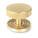 From The Anvil - Satin Brass Brompton Centre Door Knob (Beehive) - Satin Brass  - 50895 - Choice Handles