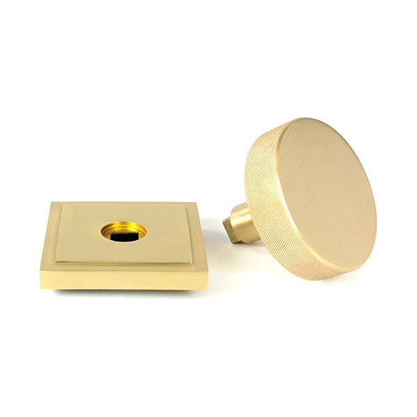 From The Anvil - Satin Brass Art Deco Centre Door Knob - Satin Brass  - 50897