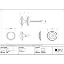 From The Anvil - Satin Brass Art Deco Centre Door Knob - Satin Brass  - 50897 - Choice Handles