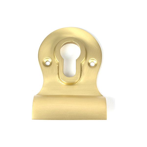 From The Anvil - Satin Brass Euro Door Pull - Satin Brass  - 50898 - Choice Handles