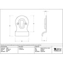 From The Anvil - Satin Brass Euro Door Pull - Satin Brass  - 50898 - Choice Handles