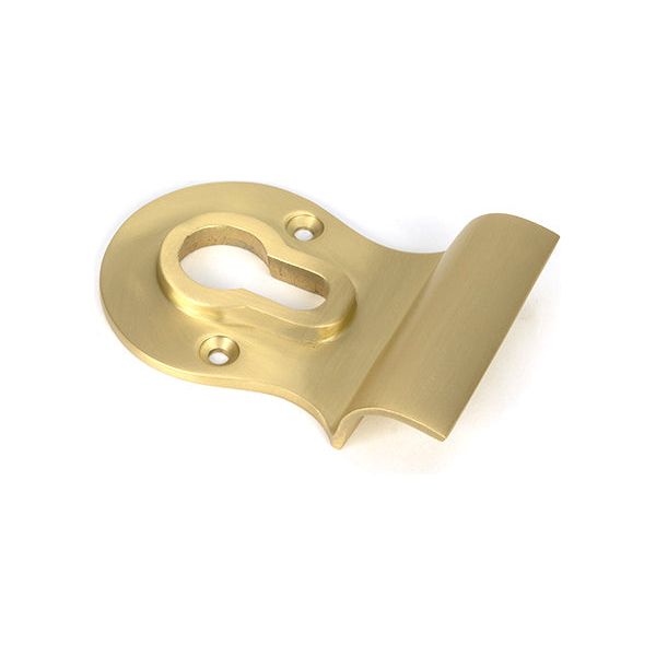 From The Anvil - Satin Brass Euro Door Pull - Satin Brass  - 50898 - Choice Handles