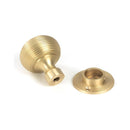 From The Anvil - Satin Brass Heavy Beehive Mortice/Rim Knob Set - Satin Brass  - 50902 - Choice Handles