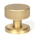 From The Anvil - Satin Brass Brompton Mortice/Rim Knob Set (Beehive) - Satin Brass  - 50910 - Choice Handles
