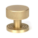 From The Anvil - Satin Brass Brompton Mortice/Rim Knob Set (Square) - Satin Brass  - 50911 - Choice Handles