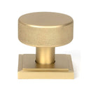 From The Anvil - Satin Brass Brompton Mortice/Rim Knob Set (Square) - Satin Brass  - 50911 - Choice Handles