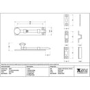 From The Anvil - Satin Brass 4" Universal Bolt - Satin Brass  - 50917 - Choice Handles