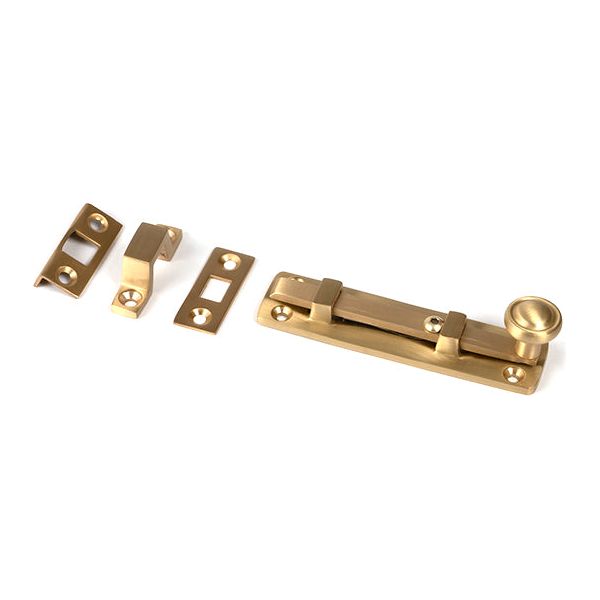 From The Anvil - Satin Brass 4" Universal Bolt - Satin Brass  - 50917 - Choice Handles