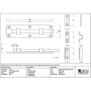From The Anvil - Satin Brass 6" Universal Bolt - Satin Brass  - 50918 - Choice Handles