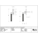From The Anvil - Satin Brass Brompton Espag - LH - Satin Brass  - 50919 - Choice Handles