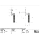 From The Anvil - Satin Brass Brompton Espag - RH - Satin Brass  - 50920 - Choice Handles