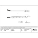 From The Anvil - Satin Brass 10" Brompton Stay - Satin Brass  - 50922 - Choice Handles