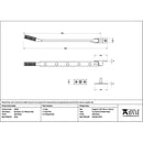 From The Anvil - Satin Brass 12" Brompton Stay - Satin Brass  - 50923 - Choice Handles