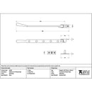 From The Anvil - Satin Brass 12" Newbury Stay - Satin Brass  - 50928 - Choice Handles