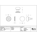 From The Anvil - Satin Brass Mushroom Cabinet Knob 38mm - Satin Brass  - 50930 - Choice Handles