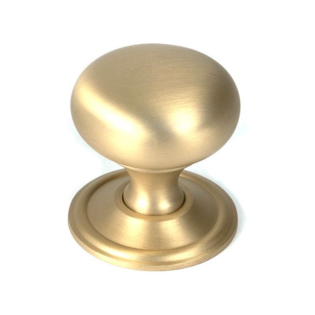 From The Anvil - Satin Brass Mushroom Cabinet Knob 38mm - Satin Brass  - 50930 - Choice Handles