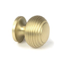 From The Anvil - Satin Brass Beehive Cabinet Knob 30mm - Satin Brass  - 50931 - Choice Handles