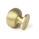 From The Anvil - Satin Brass Beehive Cabinet Knob 30mm - Satin Brass  - 50931 - Choice Handles