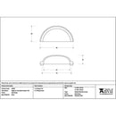 From The Anvil - Satin Brass Regency Concealed Drawer Pull - Satin Brass  - 50943 - Choice Handles