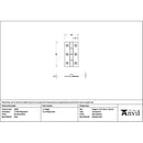 From The Anvil - Burnished Brass 2" Butt Hinge (pair) - 50952 - Choice Handles