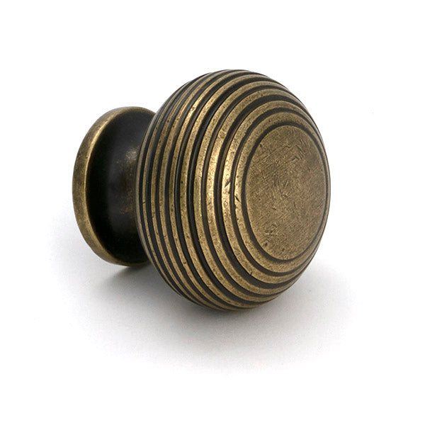 From The Anvil - Burnished Brass Beehive Cabinet Knob 40mm - 50957 - Choice Handles