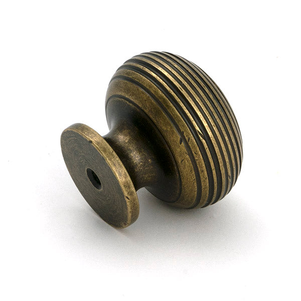 From The Anvil - Burnished Brass Beehive Cabinet Knob 40mm - 50957 - Choice Handles