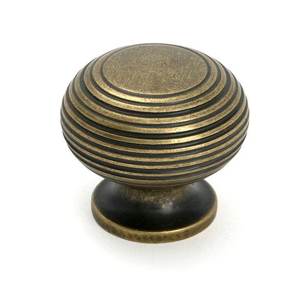 From The Anvil - Burnished Brass Beehive Cabinet Knob 40mm - 50957 - Choice Handles