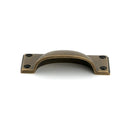 From The Anvil - Burnished Brass Art Deco Drawer Pull - 50967 - Choice Handles
