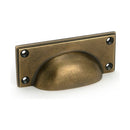 From The Anvil - Burnished Brass Art Deco Drawer Pull - 50967 - Choice Handles