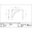 From The Anvil - Burnished Brass Abingdon Shelf Bracket (150mm x 150mm) - 51088 - Choice Handles