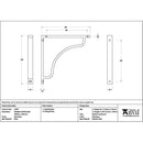 From The Anvil - Satin Brass Abingdon Shelf Bracket (200mm x 200mm) - Satin Brass  - 51097 - Choice Handles