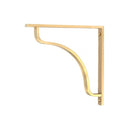 From The Anvil - Satin Brass Abingdon Shelf Bracket (200mm x 200mm) - Satin Brass  - 51097 - Choice Handles