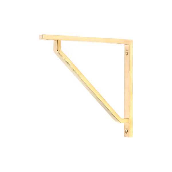 From The Anvil - Polished Brass Barton Shelf Bracket (150mm x 150mm) - Polished Brass  - 51105 - Choice Handles