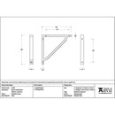 From The Anvil - Polished Chrome Barton Shelf Bracket (150mm x 150mm) - Polished Chrome  - 51109 - Choice Handles