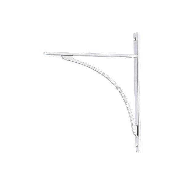 From The Anvil - Polished Chrome Apperley Shelf Bracket (314mm x 250mm) - Polished Chrome  - 51139 - Choice Handles